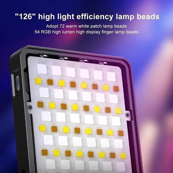Накамерна світлодіодна лампа RGB LED світло Mamen LED-M1se 10W 4000 mA M1se фото