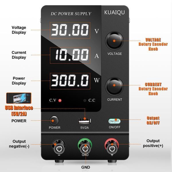 Лабораторний блок живлення KUAIQU SPPS-C3010 (30В, 10А, 300Вт) SPPS-C3010 фото