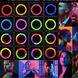 Кольцевая лампа RGB LED 45 см с усиленным штативом Linсo, Цветная Кольцевая лампа с держателем к телефону J374 фото 11